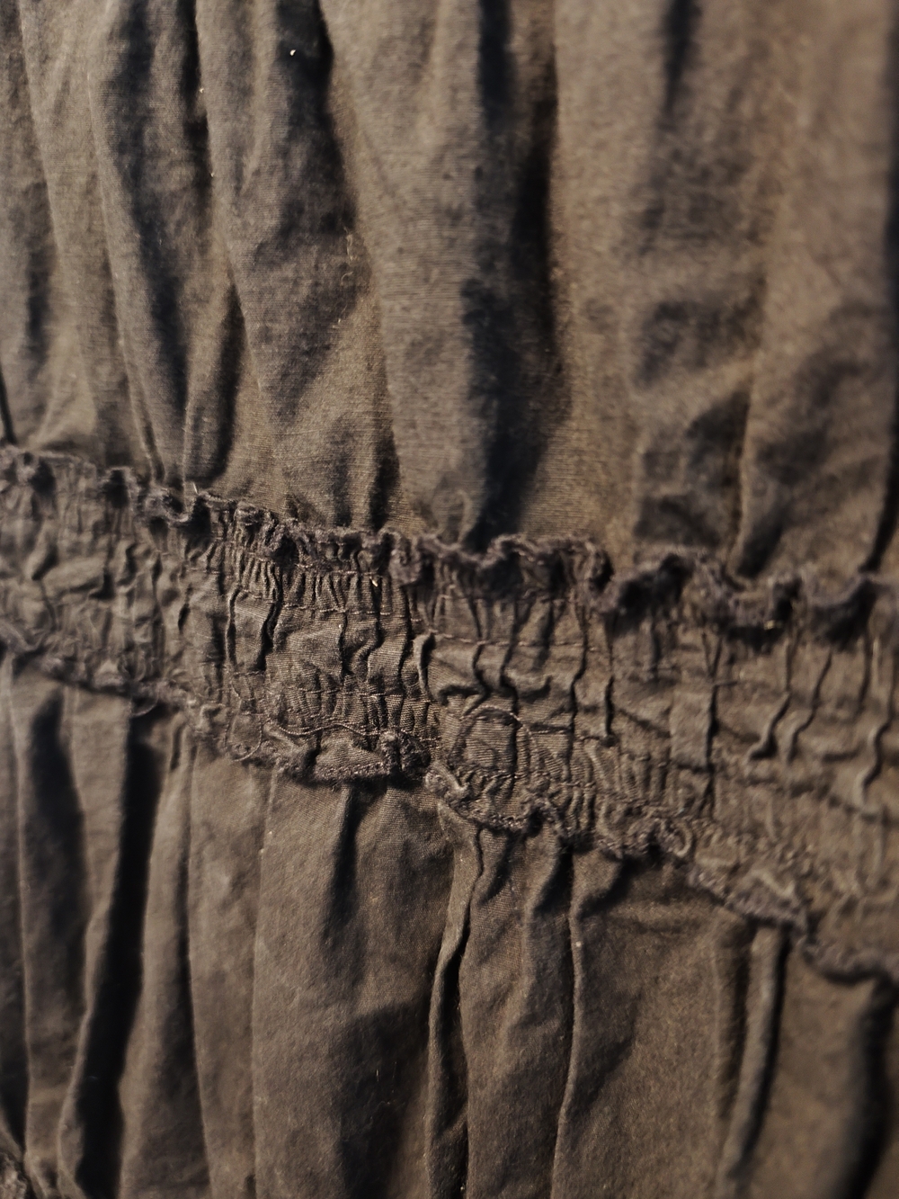 Vintage Jo Thirty Y2K Black Tiered Cargo Midi Skirt Whimsigoth Utility Grunge - Picture 5 of 8